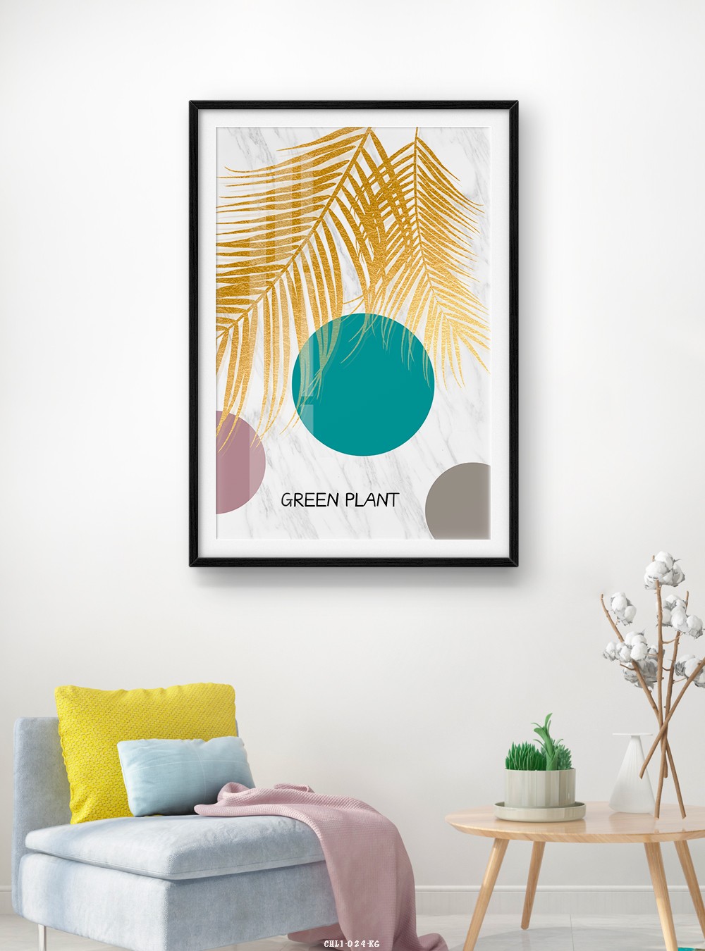 Hoa lá tranh vẽ CHL1-024-KG